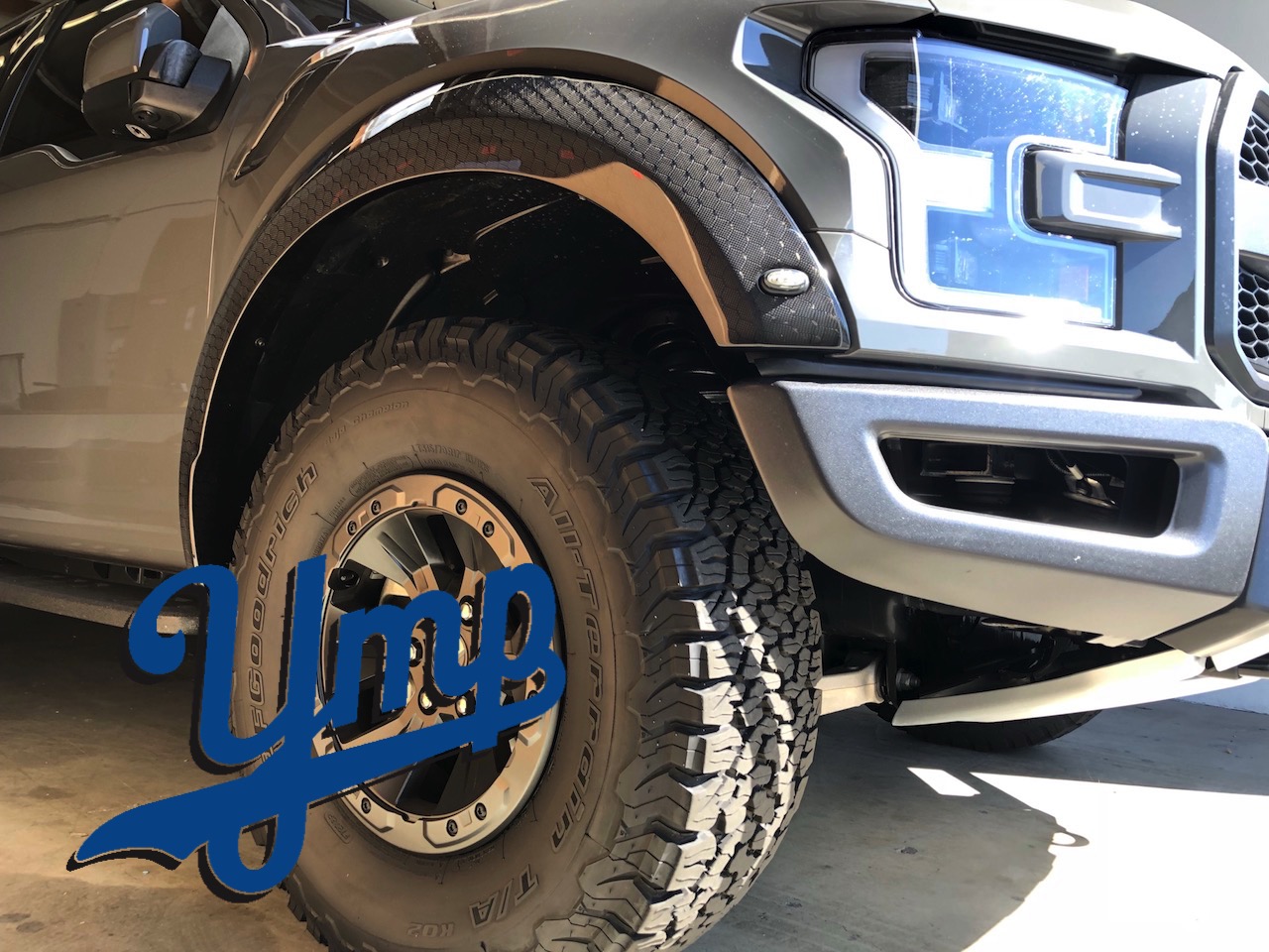 YMP Design Carbon Fiber Fender Flares (Front Pair) 2017+ Ford Raptor