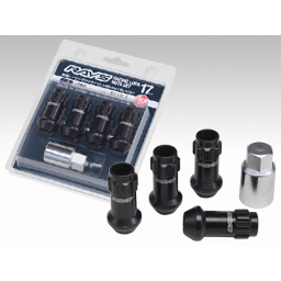Rays 17 Hex Racing Lock Set L48 Long Type: 4-Pack 12x1.25 Open End